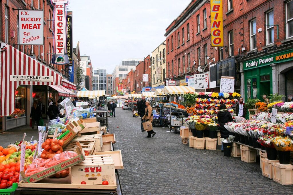The traditional market in Dublin.