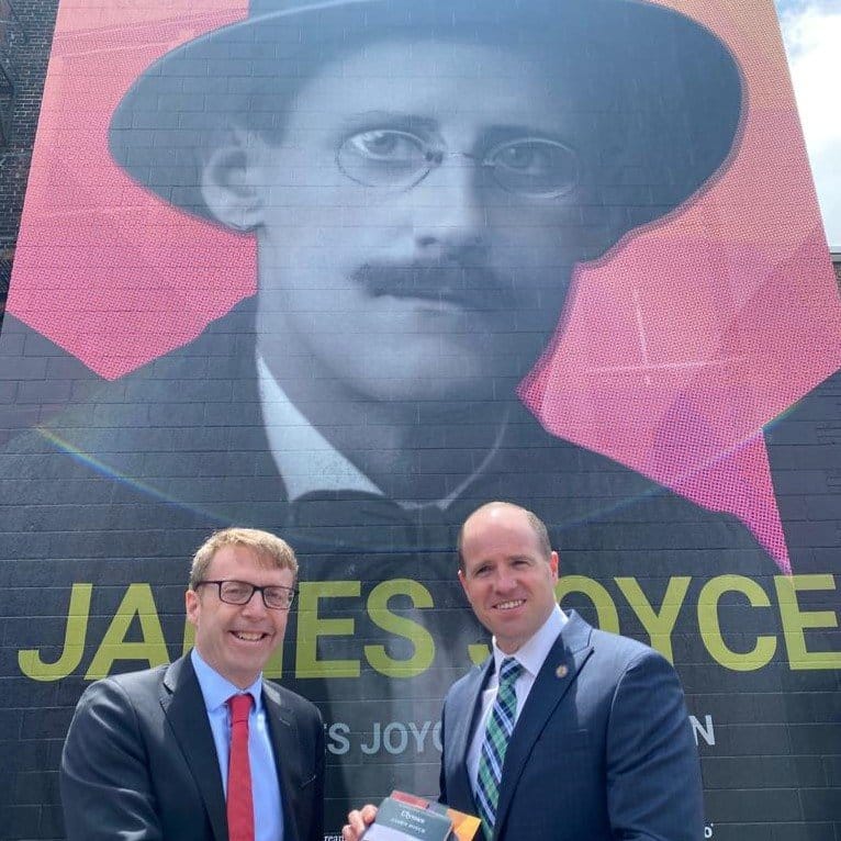 James Joyce mural unveiling in New York.