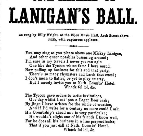 Lanigan's Ball is one of the best Christy Moore songs.