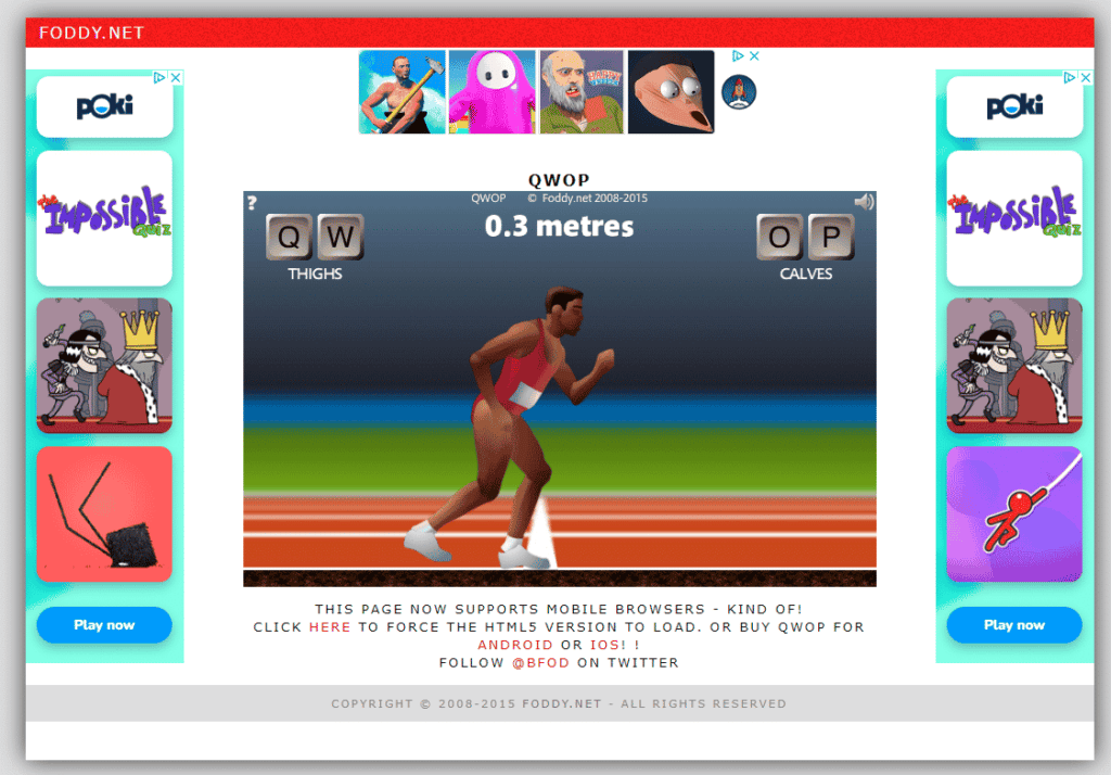 QWOP is one of the best online games you can play.